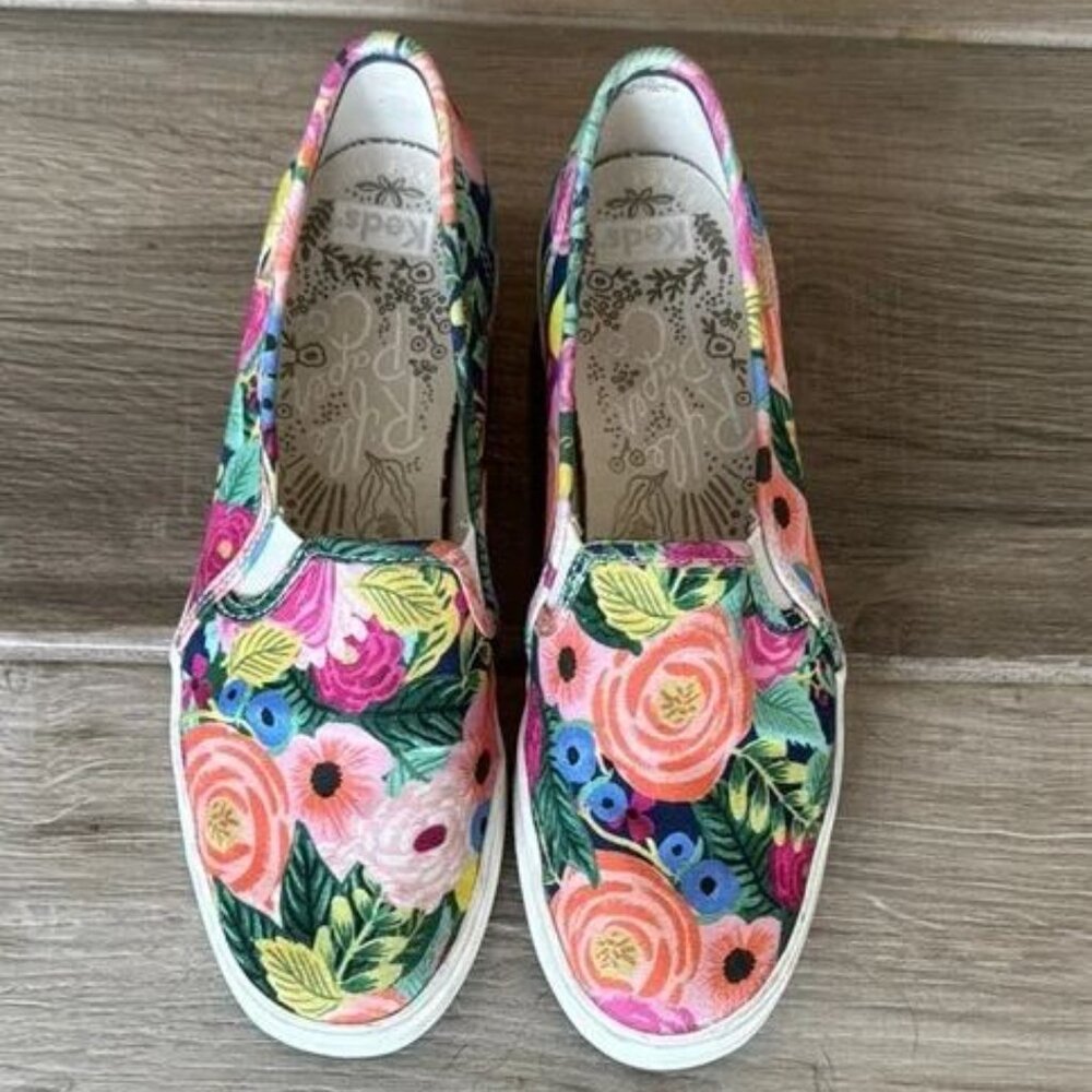 Floral Slip-On Sneakers size 7 Keds x Rifle Paper Co